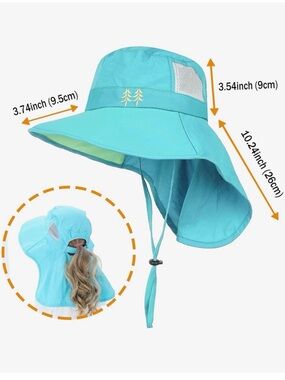 Kids Sun Hats UPF 50+ Sun Protection Hat for Kids with Neck Flap